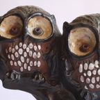 Ceramic Owls Sculpture By Elisabeth Vandeweghe For Perignem 1970S, Belgium. thumbnail 14