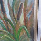 Origineel Olieverfschilderij Groen Schilderij. thumbnail 7