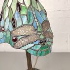 Tiffany Lamp Met Libellen Op Bronzen Voet thumbnail 5