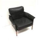 Zwart Leren Deens Design Leren Fauteuil Ontworpen Door Hans Olsen Uit De Jaren '60 thumbnail 6