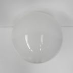 Art Deco Plafondlamp Met Grote Witte Glazen Bol thumbnail 7