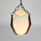 Scandinavisch Design - Vintage- Teak - Messing - Melkglas - Hanglamp - 60'S thumbnail 8