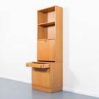 1970’s Vintage Swedish Two Piece Oak Bar Cabinet / Boekenkast thumbnail 4