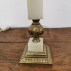 Vintage Tafellamp Nachtlampjes Messing En Marmer Lampen thumbnail 18