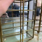 Vintage Messing Gouden Vitrine / Etagere /mini Serre thumbnail 2