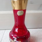 Rood Bohemia Glass Vaasje thumbnail 5