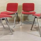 Set Van 4 Vintage Stoelen Giancarlo Piretti Stijl thumbnail 3