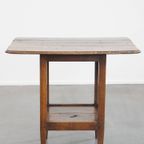 Zeldzame En Originele Antieke Engelse Eikenhouten Bijzettafel/ Center Table Uit Eind 18e Eeuw thumbnail 3