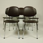 5 X Vintage Stoelen In Skai Leer, Jaren 70 thumbnail 9