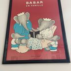 Kinderkamer Babar Poster In Lijst. Babar Olifant Poster. Vintage Poster thumbnail 2