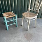 Gekleurde Krukje Stool Met Biezen Zitting thumbnail 4