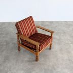 Brutalist Easy Chair | Vintage Fauteuil | Jaren 60 | Eiken thumbnail 7