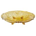 Vintage Glazen Fruitschaal Rüdesheim Amber Glas Walther & Sons thumbnail 2