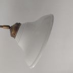 Vintage Messing Vloerlamp Met Metalen Emaille Kappen thumbnail 3