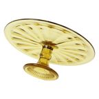 Art Deco Amber Taartschotel Gebak Schaal Depression Glass thumbnail 14