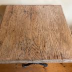 Vintage Bistro Tafeltje Eiken Blad Tuintafel Café Eettafeltje Frans thumbnail 14
