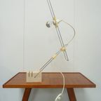 Travertin And Chrome Desk Lamp By Fratelli Manelli thumbnail 8