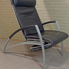 Vintage Interprofil 'pax' Design Leren Recliner Fauteuil thumbnail 3