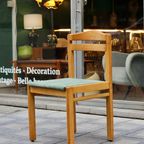 4 Musterring Massief Eikenhouten Stoelen, 1970 thumbnail 5