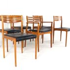 Set 5 + 1 Deense Vintage Eetkamerstoelen Stoelen thumbnail 8