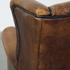 Karakteristieke En Comfortabele Schapenleren Oorfauteuil Met Een Prachtig Patina thumbnail 13