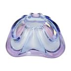 Vintage Murano Schaal Fruitschaal Blauw Paars Glas Sixties thumbnail 12