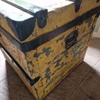 Fraaie Antieke Kist, Koffer, Hutkoffer Ideale Maat thumbnail 5