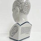 Keramieken 30 Cm Hoge Phrenology Hoofd, 1990’s thumbnail 4