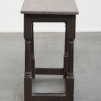 Grote, Functionele Antieke Engelse Bijzettafel/ Stool Met Een Waanzinnig Patina thumbnail 11