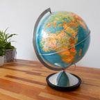 Retro Vintage Wereldbol Globe Lamp Tafellamp Uit 1973 thumbnail 2