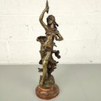 Bronzen Beeld Dame Met Fakkel thumbnail 6