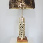 Unique Brutalist Table Lamp - Silver-Plated Aluminum - Willy Luyckx For Aluclair - 1960S thumbnail 2
