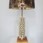 Unique Brutalist Table Lamp - Silver-plated Aluminum - Willy Luyckx For Aluclair - 1960s thumbnail 2