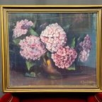 M.Steenbruggen. Stilleven "Hortensia'S". Pastel. thumbnail 3