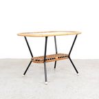 Vintage Rohé Rotan En Glas Salontafel, 1960s thumbnail 3