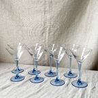 8X Martini Coupe / Champagne Glas, Licht Blauw, Luminarc thumbnail 10