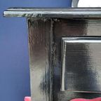 Zwarte Grenen Vintage Sidetable, Landelijke Houten Tafel thumbnail 4