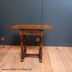 Drop Leaf Jointstool Uit De 18E Eeuw thumbnail 7