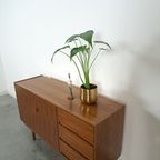 Teak Fineer Dressoir Met Ronde Knop En Lades thumbnail 12