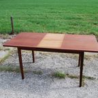 Teak Uitschuif Tafel L161 /121 X B80 X H74 thumbnail 6