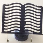 Vintage Jaren 30 Victor Engeland Blauwe Gietijzeren Boekenstandaard / Kookrecepten thumbnail 2