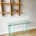 Glass Sidetable With Silver Details thumbnail 5