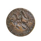 Antiek Bronzen Zegel Met Ridder Te Paard thumbnail 2