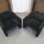 Vintage Eugenio Gerli Tecno "142" Fauteuils, Jaren 60, Italië Mobiel Corduroy thumbnail 9