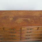 Groot Antiek Eikenhouten Dressoir/ Ladekast/ Commode, Balie Of Presenteer Kast thumbnail 8