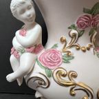 Porselein Franklin Mint Vintage Vaas "cherubs Of Love" Jaren 80 thumbnail 5
