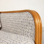 Sofa 2-Zit Bamboo And Rattan Met Grafisch Patroon thumbnail 11