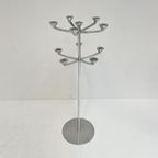 Zilverkleurige Kandelaar 100 Cm, 1980’S thumbnail 4