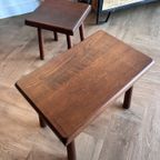 Vintage Brutalist Bijzettafelset/Nesting Tables thumbnail 6