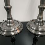 Set Industriële Retro Tafellampen Metaal Geborsteld thumbnail 13